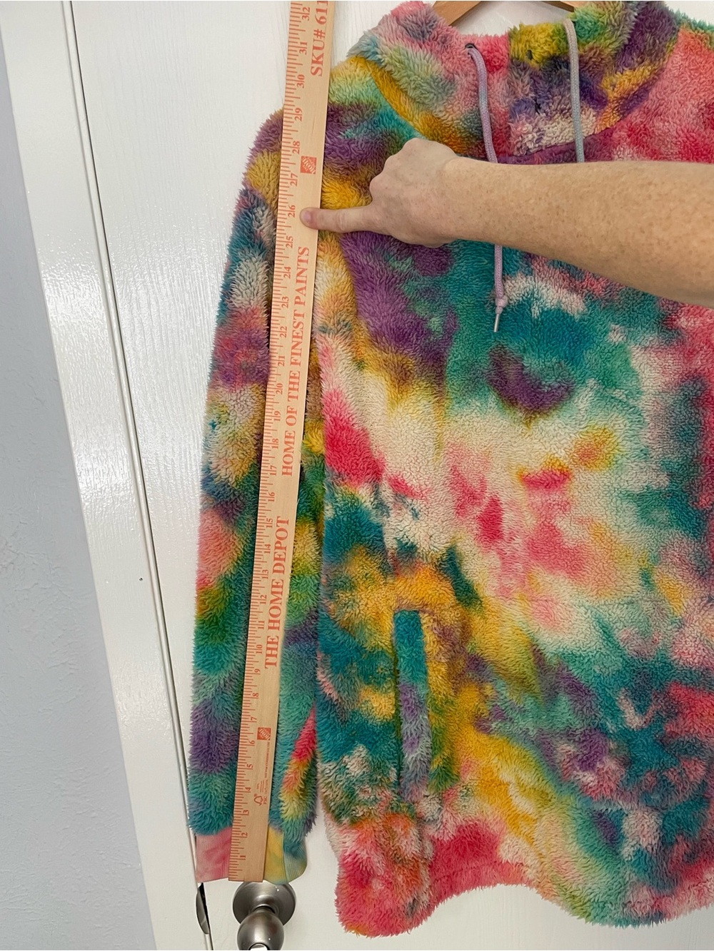 Empyre Men’s Sherpa Hoodie XL Tie Dye Plush Fleece Skate Y2K Back to School - Picture 9 of 10